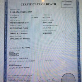 Death Certificate online